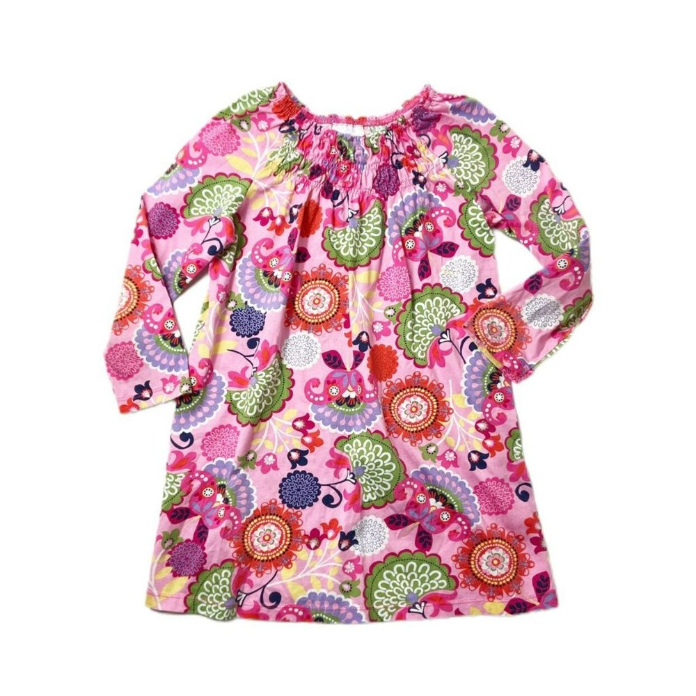 Hanna Andersson 6/7 Floral Long Sleeve Dress